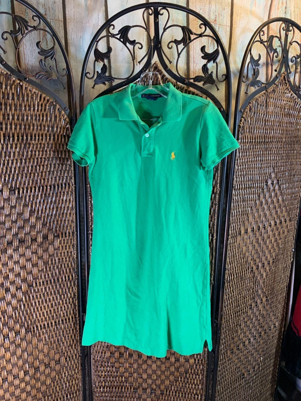 Vintage Y2K Ralph Lauren Sport Green Polo Dress Size S
